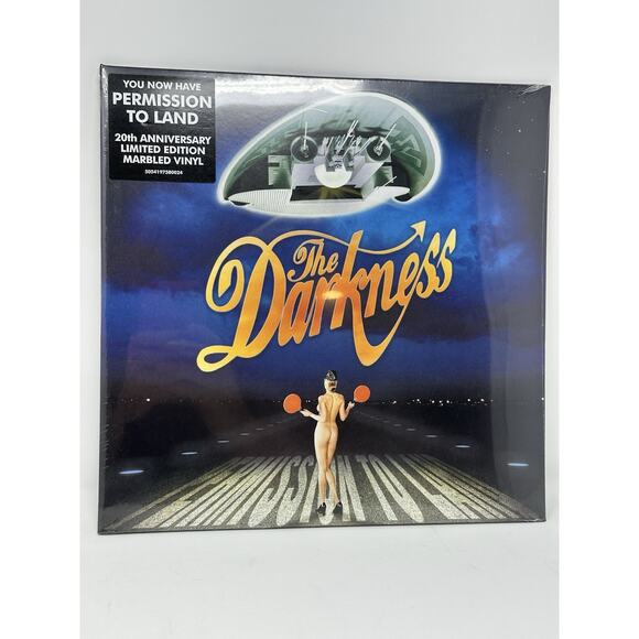 The Darkness Permission To Land Vinyl LP 20th Anniversary Blue & Black Marbled - Picture 1 of 2
